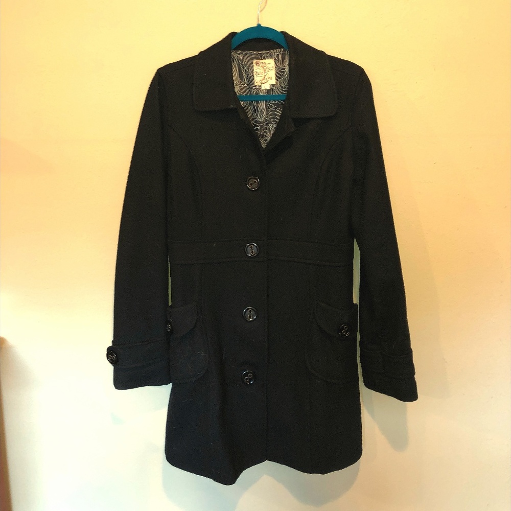Black Long Peacoat